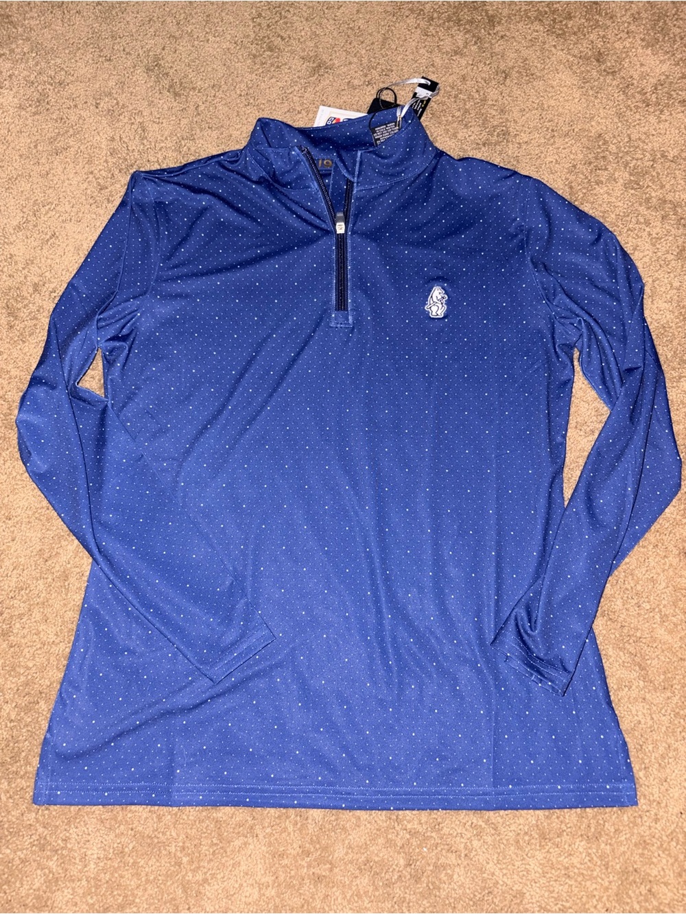 Chicago Cubs 1914 Men’s Royal Blue Quarter-Zip Long Sleeve Top